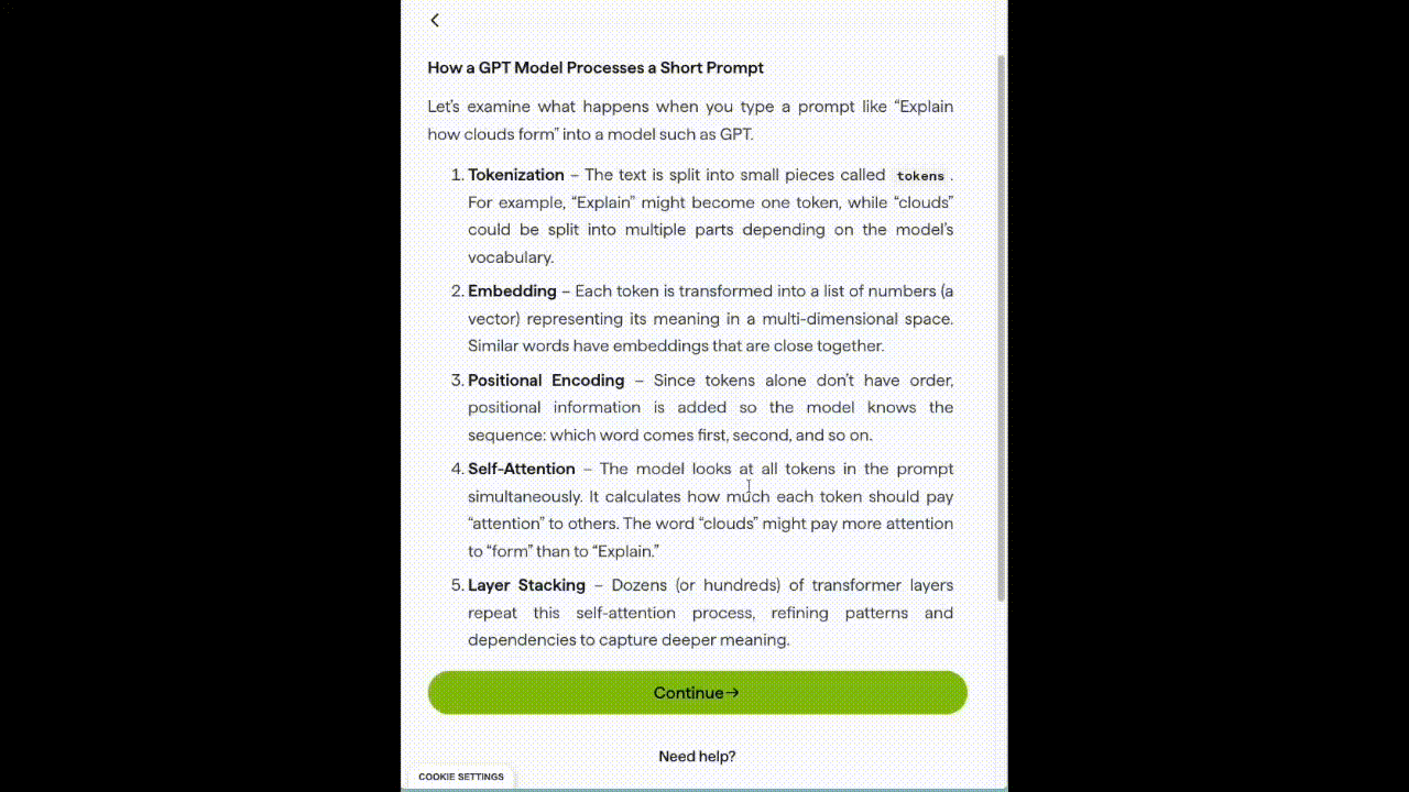 Fortschritt fortsetzen